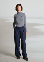 Load image into Gallery viewer, Mat de Misaine Percheur Navy Pinstripe Trousers
