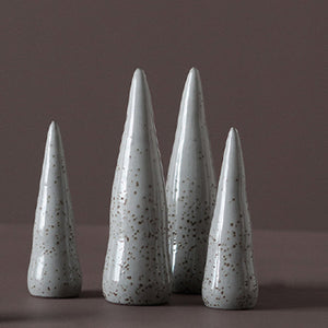 CERAMIC STONE TREE CONE SPECKLED GLAZE MEDIUM