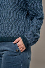 Load image into Gallery viewer, Mat De Misaine Turka Knitted Jumper Blue and Green
