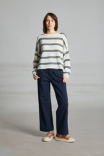 Load image into Gallery viewer, Mat De Misaine Taki Jumper Calcaire Arctique Stripe
