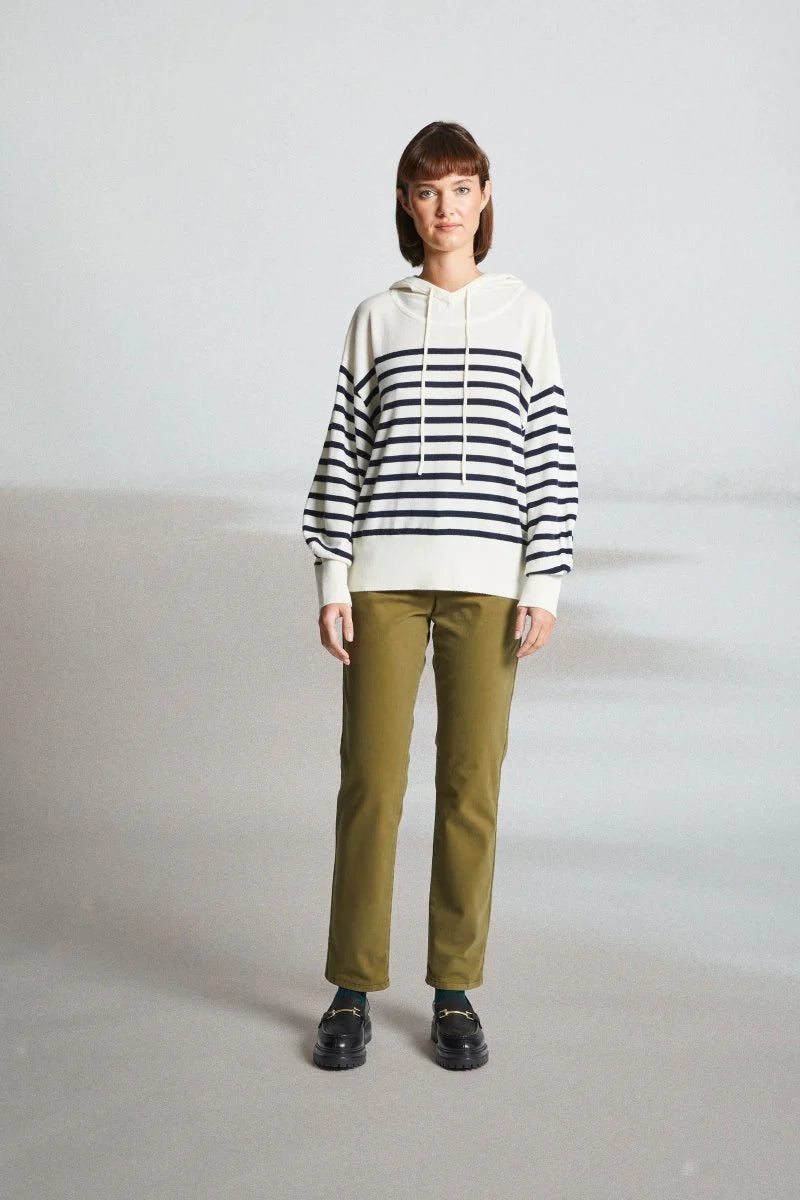 Mat De Misaine Cashmere Treport Hooded Jumper Striped