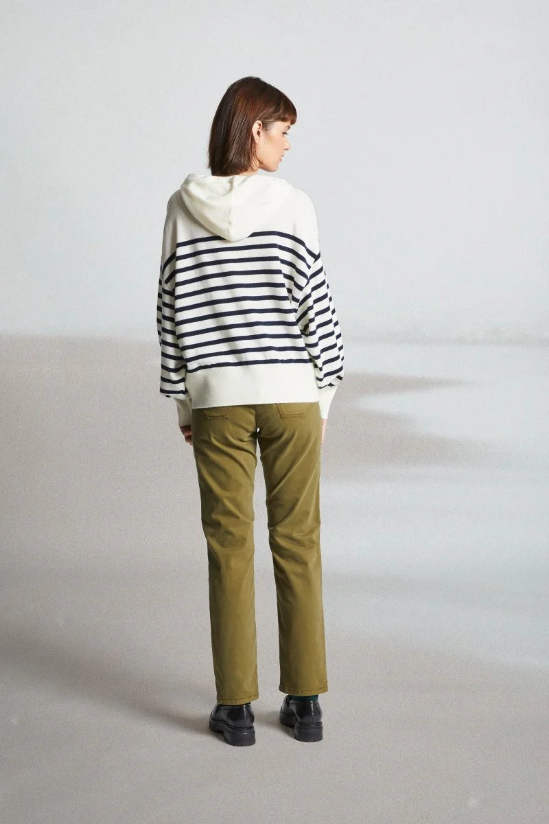Mat De Misaine Cashmere Treport Hooded Jumper Striped