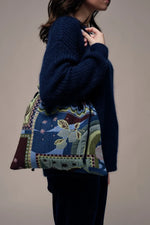 Load image into Gallery viewer, Mat De Misaine Tykky Navy Jumper with Button Detail
