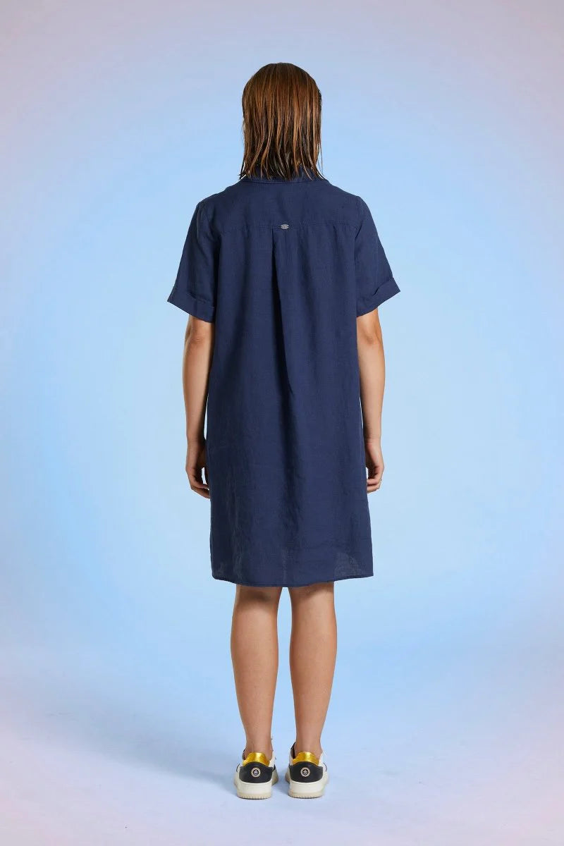 Mat de Misaine Rita Linen Dress Indigo