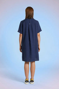 Mat de Misaine Rita Linen Dress Indigo