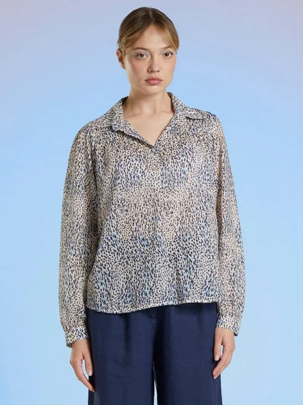 Mat De Misaine Casco Blouse Indigo Print