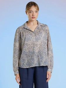Mat De Misaine Casco Blouse Indigo Print