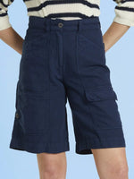 Load image into Gallery viewer, Mat de Misaine Boussole Linen Shorts Indigo
