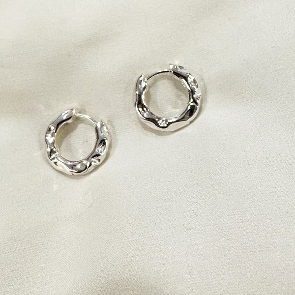 `PL-213 Silver Chunky Huggie Hoops