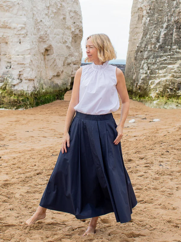 Chalk Audrey Skirt Navy