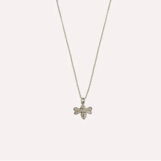 Little Silver Bee Necklace