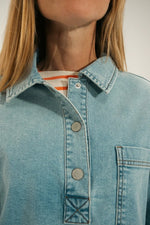 Load image into Gallery viewer, Mat de Misaine Denim Shirt Top Velique
