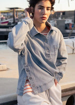 Load image into Gallery viewer, Mat de Misaine Denim Shirt Top Velique
