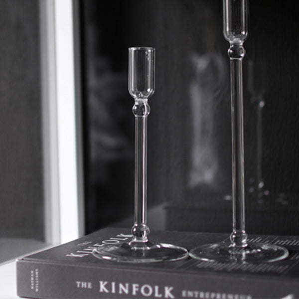 GLASS CANDLE STICK MARBÄCK two sizes available