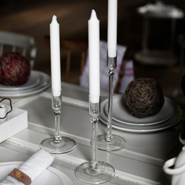 GLASS CANDLE STICK MARBÄCK two sizes available