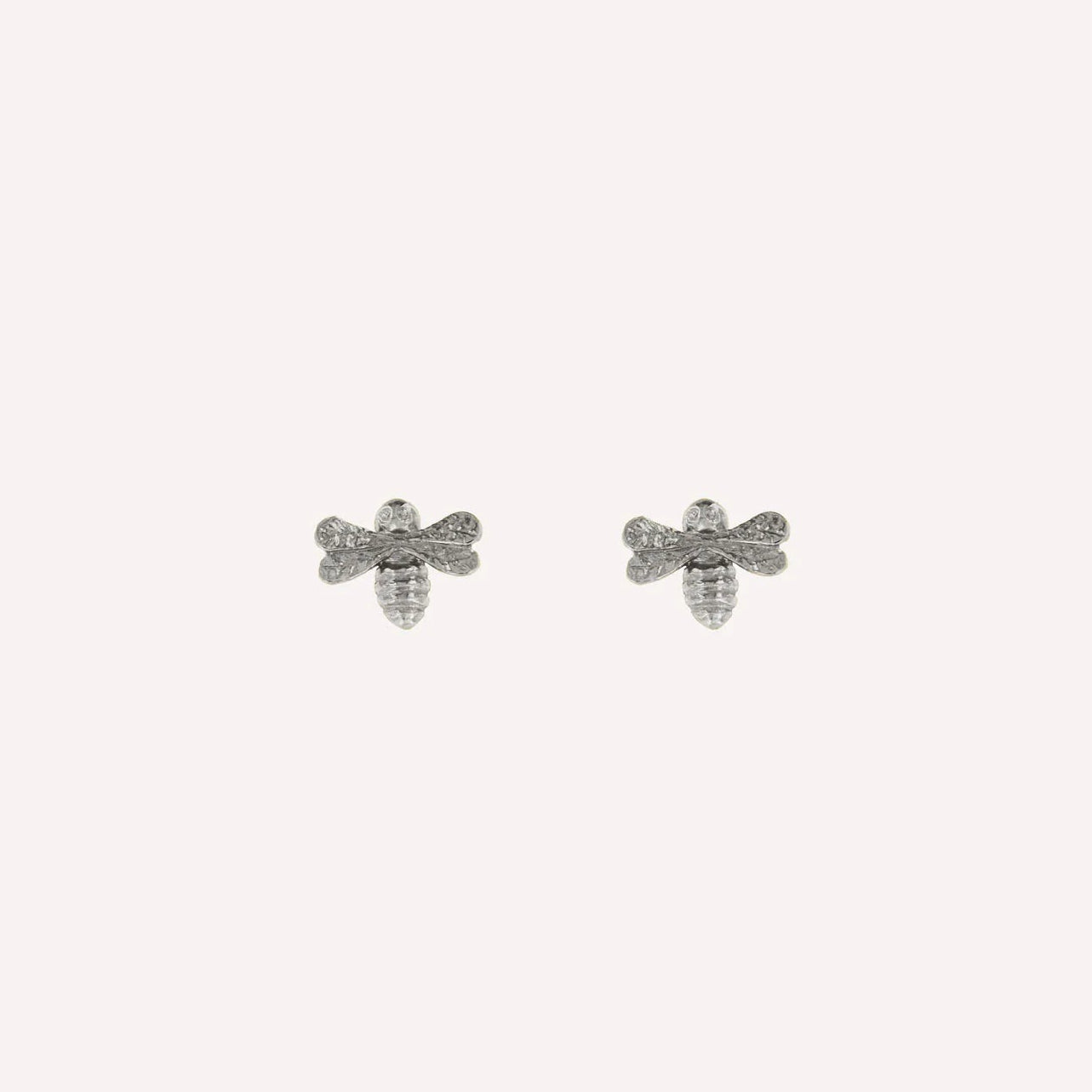 Mini Bee Earrings Silver
