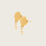 Load image into Gallery viewer, Zote Earrings Gold and Pearl Earrings
