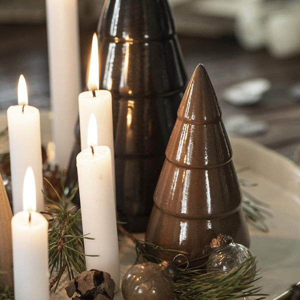 CERAMIC CHRISTMAS TREE BROWN