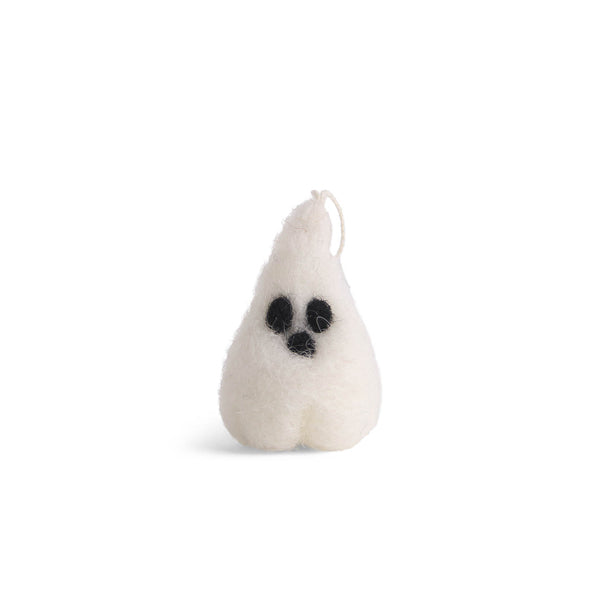 SMALL FELT GHOSTS SET OF THREE DECORATIONS