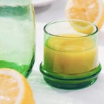 Load image into Gallery viewer, MOUTH BLOWN GREEN DRINKING GLASS
