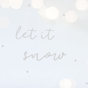 LET IT SNOW WHITE GLASS WINDOW STICKER