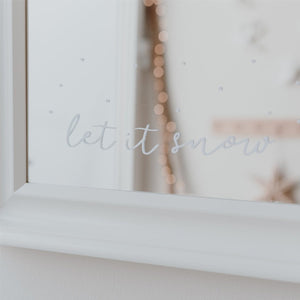 LET IT SNOW WHITE GLASS WINDOW STICKER