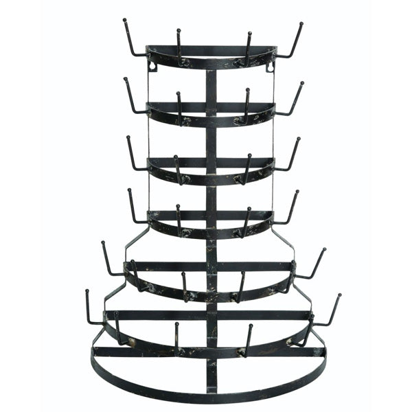 DECOR MUG/BOTTLE HANGING RACK BLACK