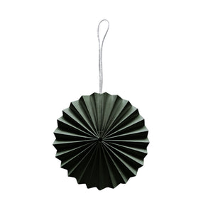 DARK GREEN PAPER ORNAMENT pack of 2