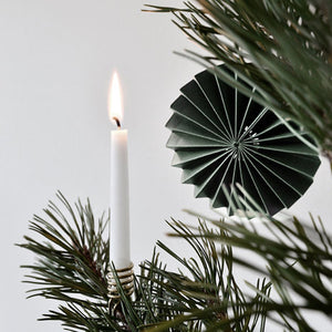 DARK GREEN PAPER ORNAMENT pack of 2