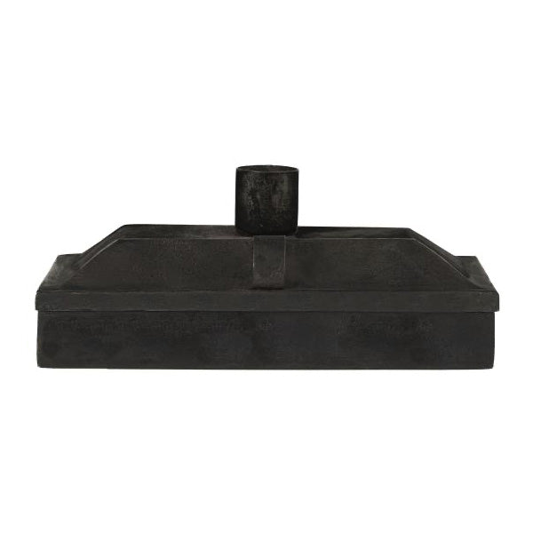 CANDLE HOLDER LITTLE STORAGE BOX BLACK