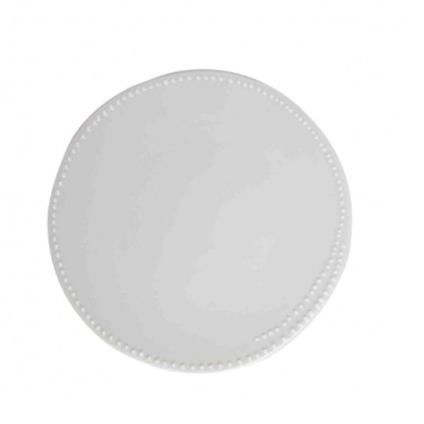 LARGE PLATE WHITE DOT DESIGN TEXTURED 26cm