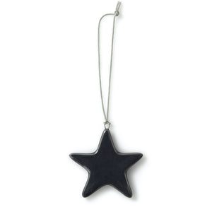 PORCELAIN STAR DECORATION CHARCOAL