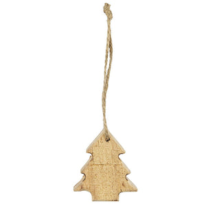 SMALL WOODEN CHRISTMAS TREE DECORATION