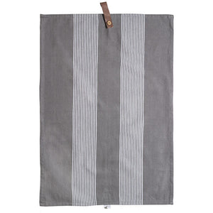 GREY AND WHITE COTTON TEA TOWEL