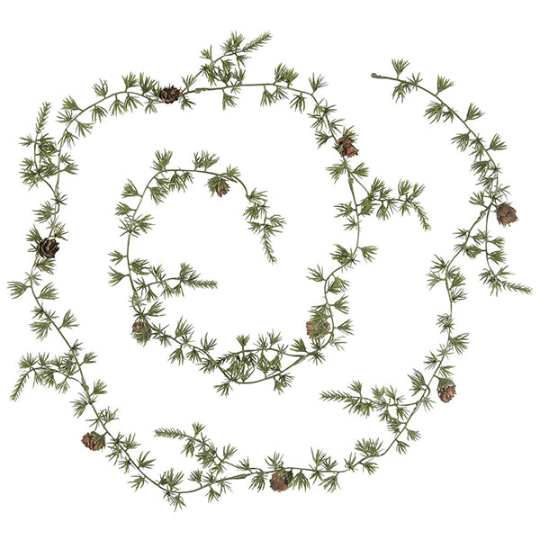 FAUX CEDAR GARLAND WITH LITTLE CONES 180CM