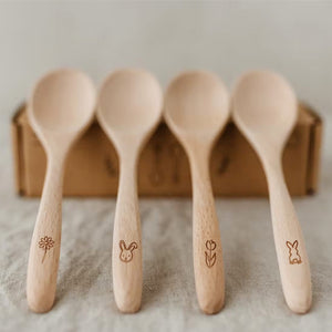 WOODEN SPOONS SET OF 4 EASTER DESIGNS