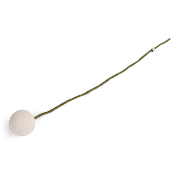FELT BALL FLOWER ON WIRE STEM SMALL colours available